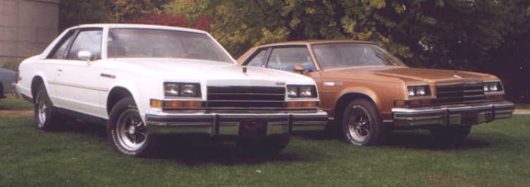 1979 Buick Regal Turbo. A 1979 LeSabre Sport Coupe and