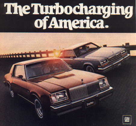 Buick advertisement featuring Regal Sport Coupe (foreground) and LeSabre 